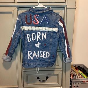 Customized BORN IN THE USA denim jacket